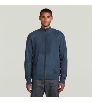 Pull 3D Biker Full Zip bleu