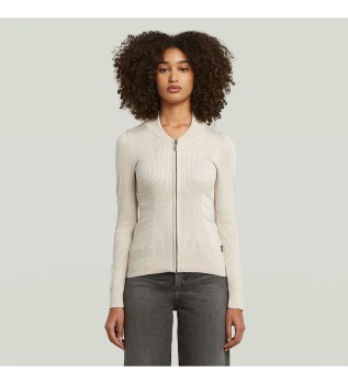 3D Biker Jacke beige