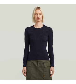 Jersey de punto 3D Biker marino