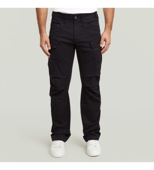 3D Regular Straight Cargo Trousers noir