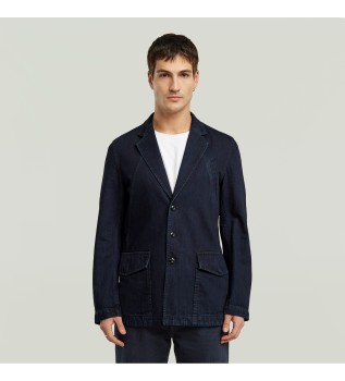 Marinebl blazer med A-linje
