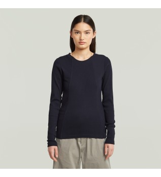 T-shirt blu navy a trapezio