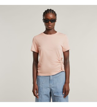 T-shirt ajustvel Slim cor-de-rosa