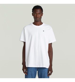 T-shirt z nadrukiem na plecach, luźny, biały