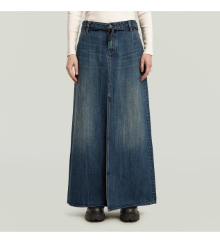 Spódnica baggy maxi niebieska