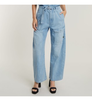 Jeans Belted Cargo Loose blue