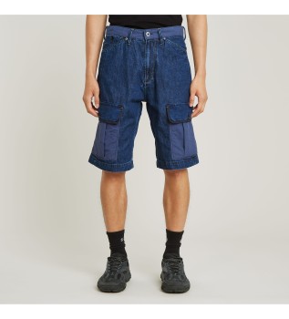 Pantaloncini cargo Bend 3D in tessuto misto blu