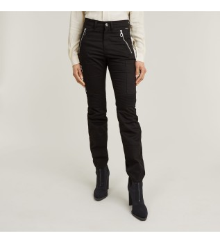 Biker Skinny Cargohose schwarz