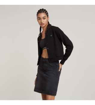 Bomber sweatshirt jacket black