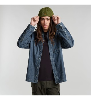 Chemise 1 poche Regular Denim bleu