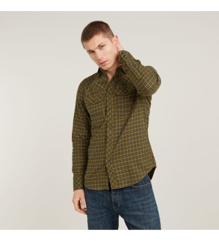 Camicia slim verde Dakota