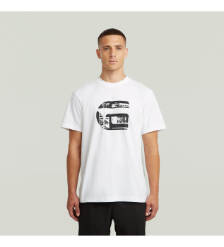 Maglietta bianca con grafica G Icon