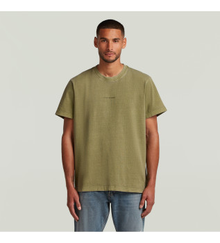 Prebarvana majica z osrednjim delom prsnega koša zelena