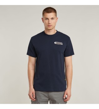 T-shirt Back Graphic Arch Ribbed T-shirt navy