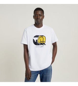 Jeans Cartoon Loose T-shirt white