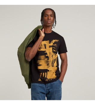 Majica s potiskom iz revije črna