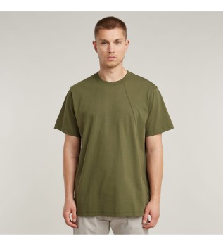 Majica z detajli šivov zelena