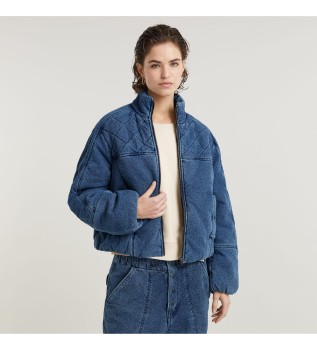 Veste d'aviateur matelasse Cocoon blue