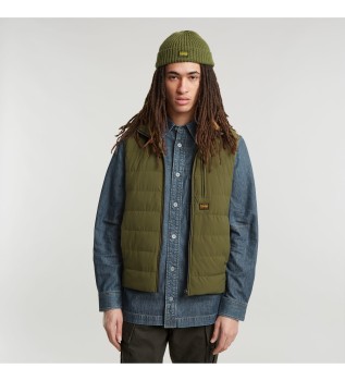 Gilet foderato per fondotinta verde