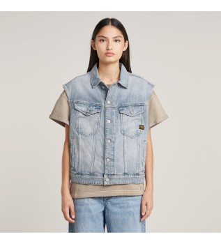 Afslappet denimjakke bl