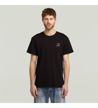 Koszulka z logo na piersi czarna