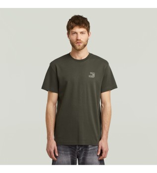 Koszulka z logo na piersi zielona
