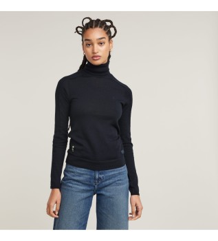Core Slim Turtle Knitted Sweater navy