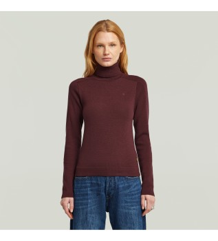 Core Turtle Slim Sweater burgundy