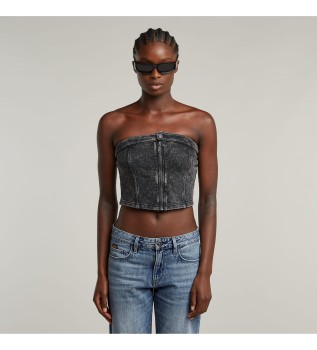 Zwart gewassen korset