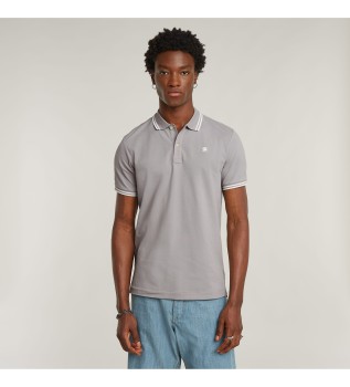 Polo Dunda a righe sottili in grigio