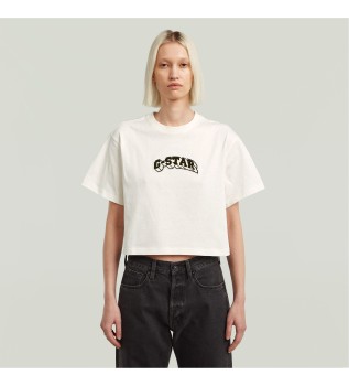 Felt Logo Boxy T-shirt vit
