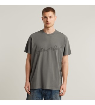 Flock G-Script Los T-shirt Grijs