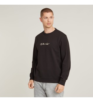 Sweater G-Script Logo zwart
