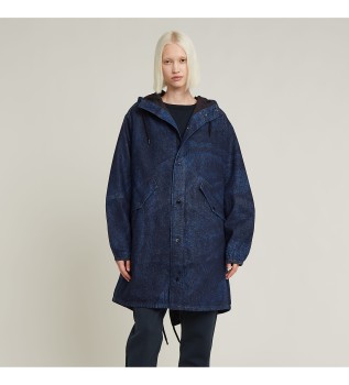 Parka en denim Rembrandt bleu
