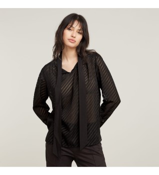 Blouse Lavalliere zwart