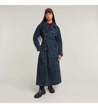 Long Biker Jacket navy