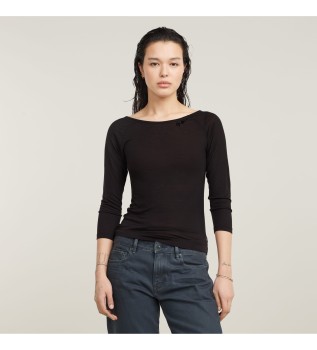 Smal passform med lg rygg och 3/4 rmar svart