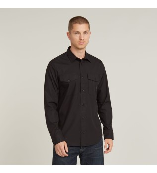 Svart sailorskjorta med smal passform