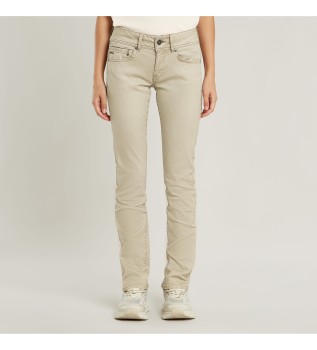 Pantalon slim droit beige Midge