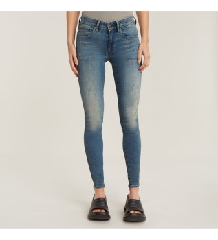 Jeans Midge Zip Skinny bleu