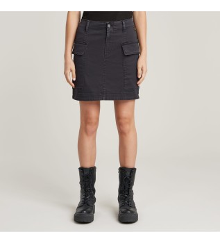 Minigonna cargo grigio scuro