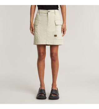 Minigonna cargo beige