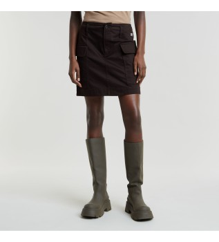 Minigonna cargo nera