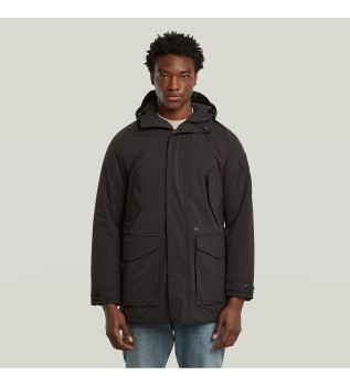 Parka z wieloma kieszeniami czarna