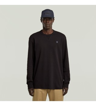 Nifous Ribbed T-shirt sort