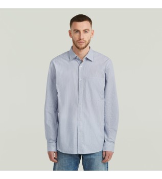 Camicia blu con una tasca