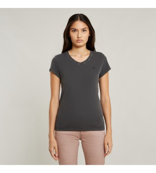 T-shirt Overdyed Eyben Slim V noir