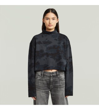 T-shirt corta oversize blu navy 