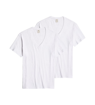 Pack of 2 Base V-Neck T-shirts white