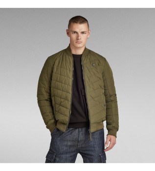 Veste bombardier matelasse verte 